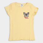 Girls' 100% Cotton T-Shirt, पीला, small image number null