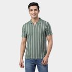 Men's Light Green Polo Collar Classic T-Shirt, Light Green, small