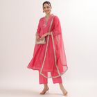 Ladies' Kurta, रानी (फ्यूशिया), small image number null