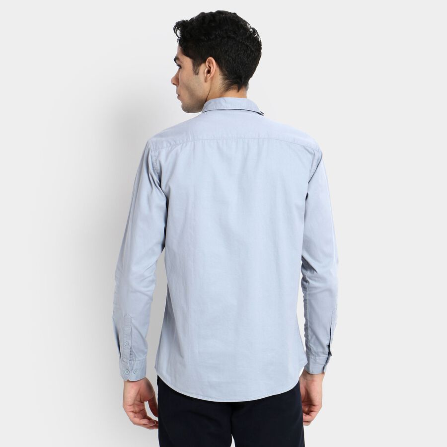 Men's 100% Cotton Casual Shirt, गहरा नीला, large image number null