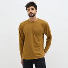 Men's Mustard Yellow Round Neck Casual T-Shirt, Yellow, small image number null