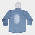 Infants Cotton Solid Casual Shirt, Mid Blue, small image number null