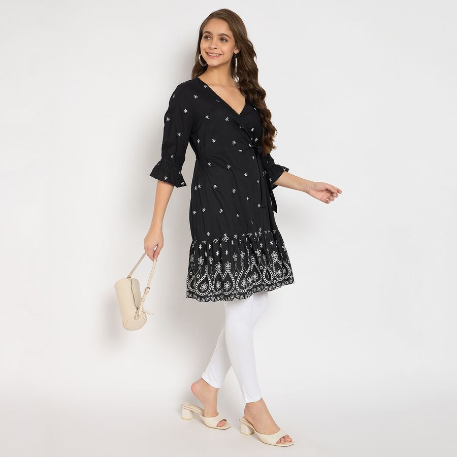 Ladies' Kurta, काला, large