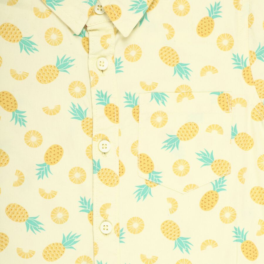 Boy's Cotton Casual Shirt, Yellow, large image number null