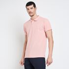 Men's Collared Half Sleeves T-Shirt, पीच, small image number null