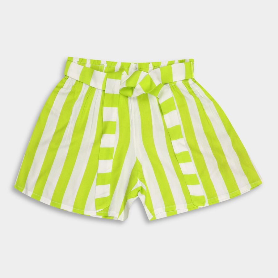 Girls' Shorts, Light Green, large image number null