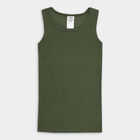 Boys' Cotton Vest, ओलिव, small image number null