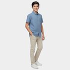 Boys Light Blue Button-Down Casual Shirt, Light Blue, small
