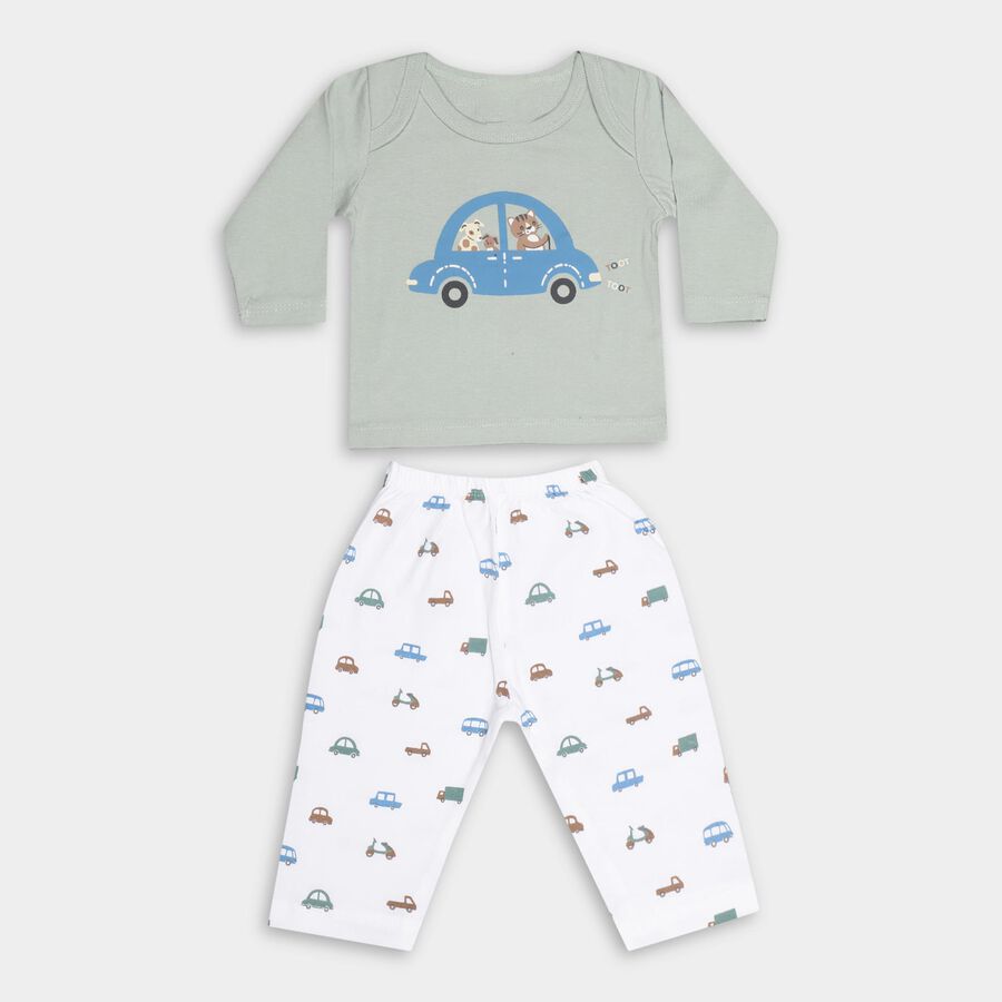 Infants' 100% Cotton Baba Suit , Light Green, large image number null