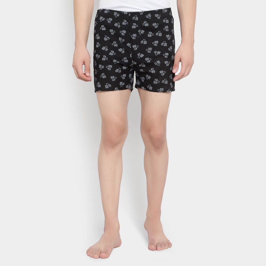 Cotton Printed Boxers, Black, large image number null