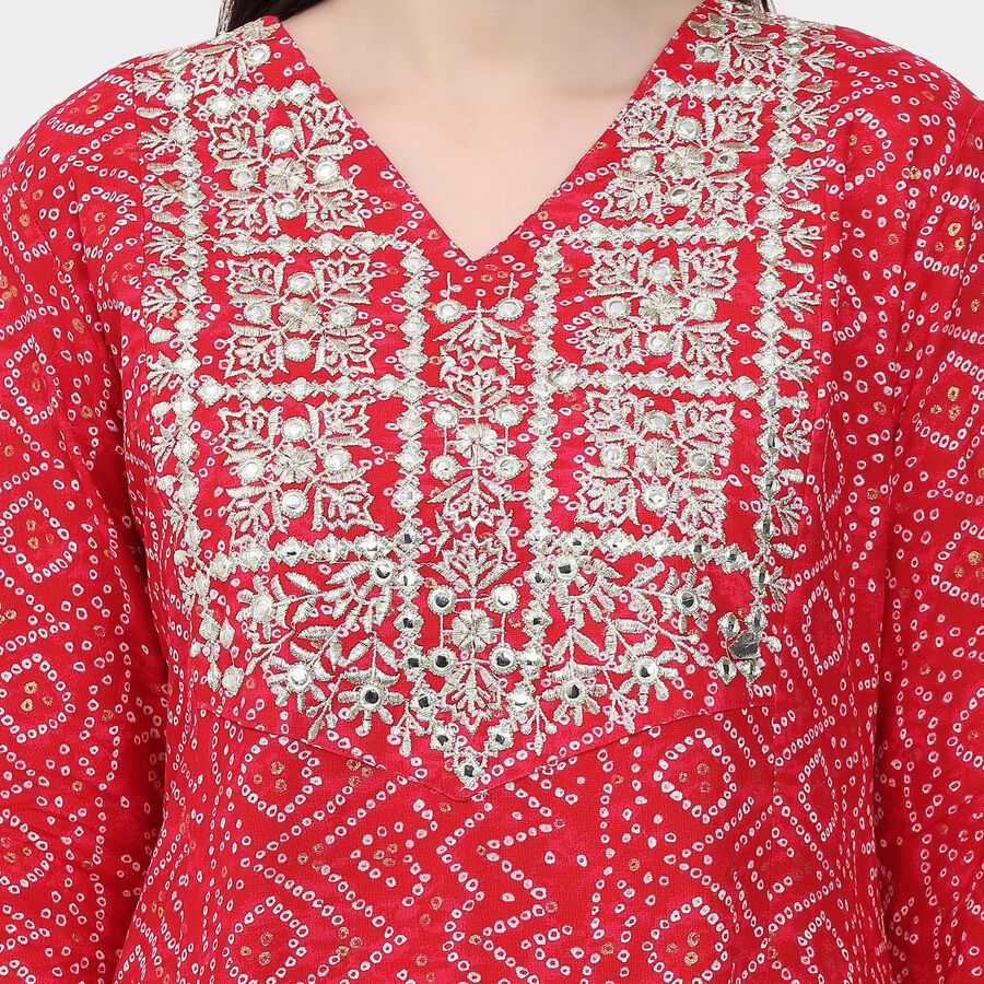 Ladies' Ethnic Set , लाल, large image number null