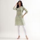 Ladies' 100% Cotton Kurta, Light Green, small image number null
