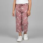 Girls' Dusty Rose Butterfly Printed Pyjama, हल्का गुलाबी, small image number null