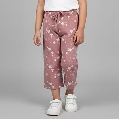 Girls' Dusty Rose Butterfly Printed Pyjama