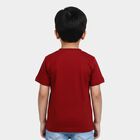 Boys' Half Sleeves T-Shirt, Maroon, small