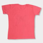 Girls' 100% Cotton T-Shirt , गुलाबी, small