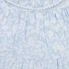 Infants' Blue Floral Print Tiered Sleeveless Frock, Light Blue, small