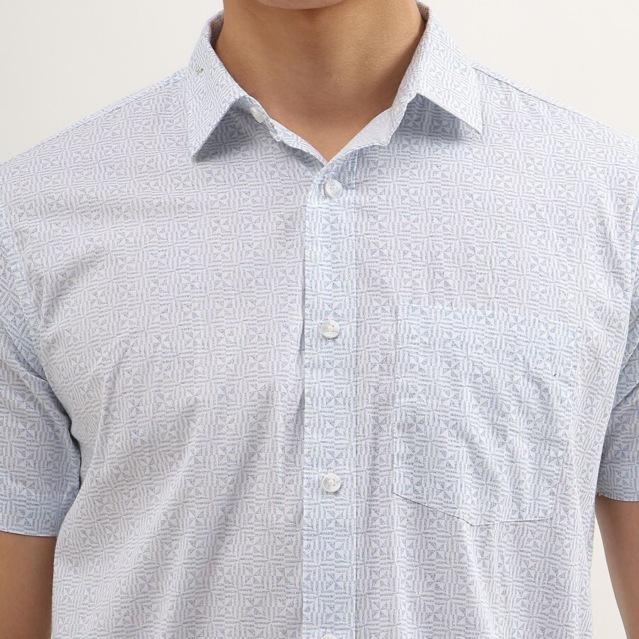 Men's Light Blue Cotton Regular Collar Casual Shirt, हल्का नीला, large image number null