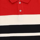 Boys Red and Green Polo Neck Casual T-Shirt, Red, small image number null