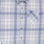 Boys Light Powder Blue Checkered Classic Collar Casual Shirt, Light Blue, small image number null