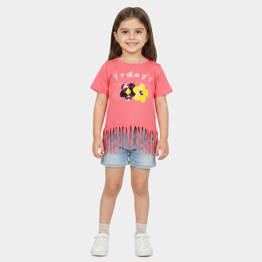 Girls' T-Shirt, Orange, large