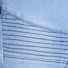 Infants Heavy Wash with Embroidery Rib Waist W Suspende Jogger Fit Jeans, Mid Blue, small image number null