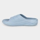 Men's Light Blue Slip-On Slide Sandals, नीला, small