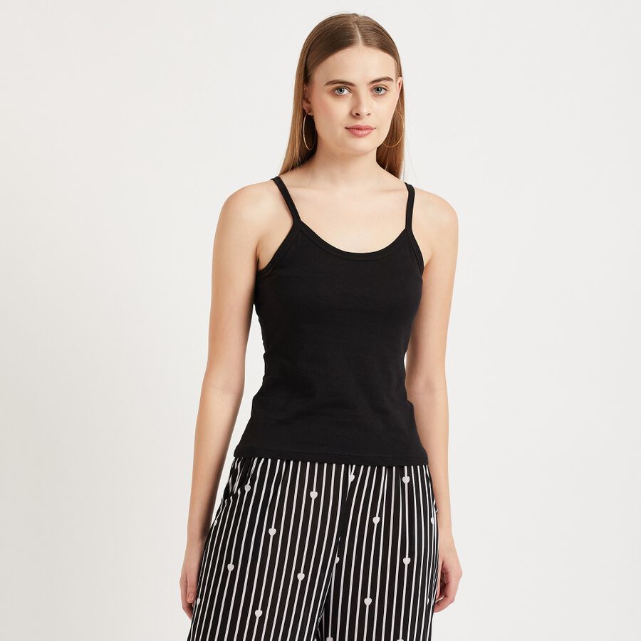 Ladies' Cotton Slips, Black, large image number null