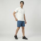 Men White Crew Neck Athleisure T-Shirt, सफ़ेद, small