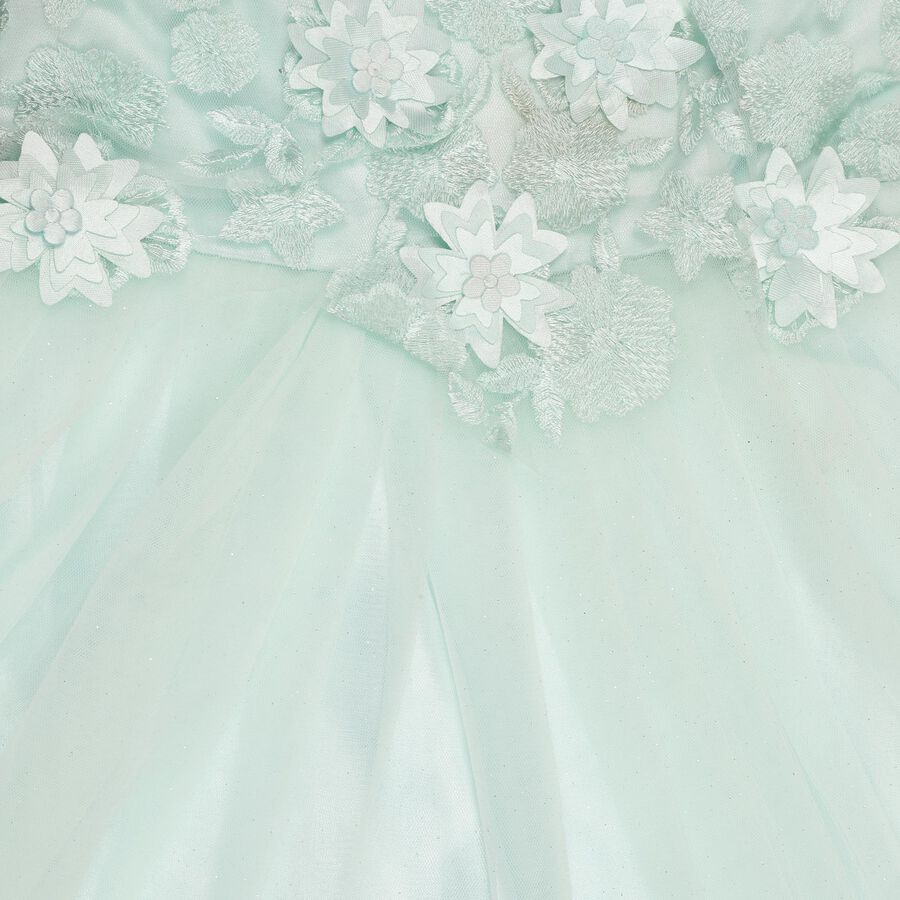 Infant Girls' Frock, Light Green, large image number null