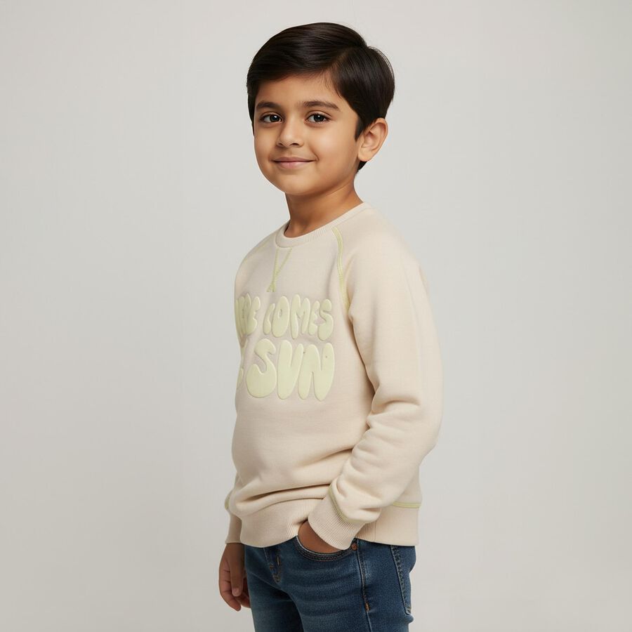 Boys' Sweatshirt, गहरा पीला, large image number null