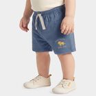 Infants' Blue Regular Fit Printed Half Pant, रॉयल ब्लू, small