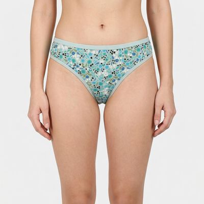 Women's Mint Green Printed Panty