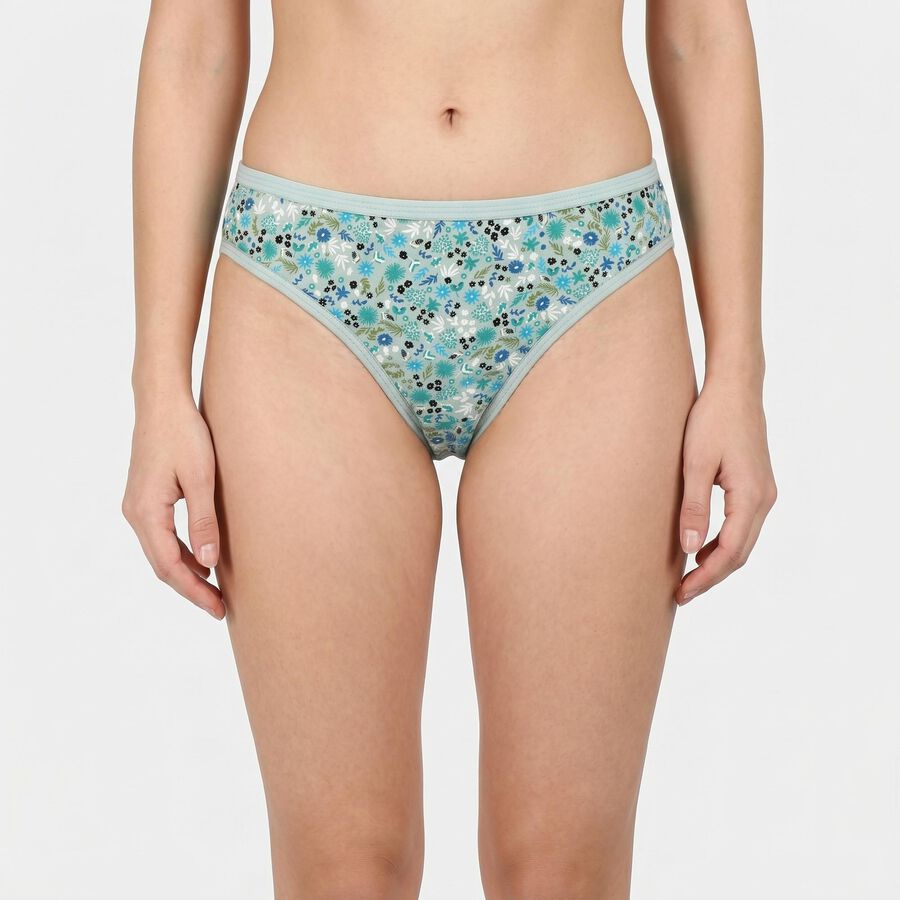 Women's Mint Green Printed Panty, Light Green, large