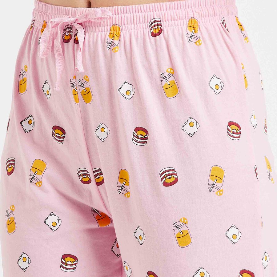 Printed Pyjama, Pink, large image number null
