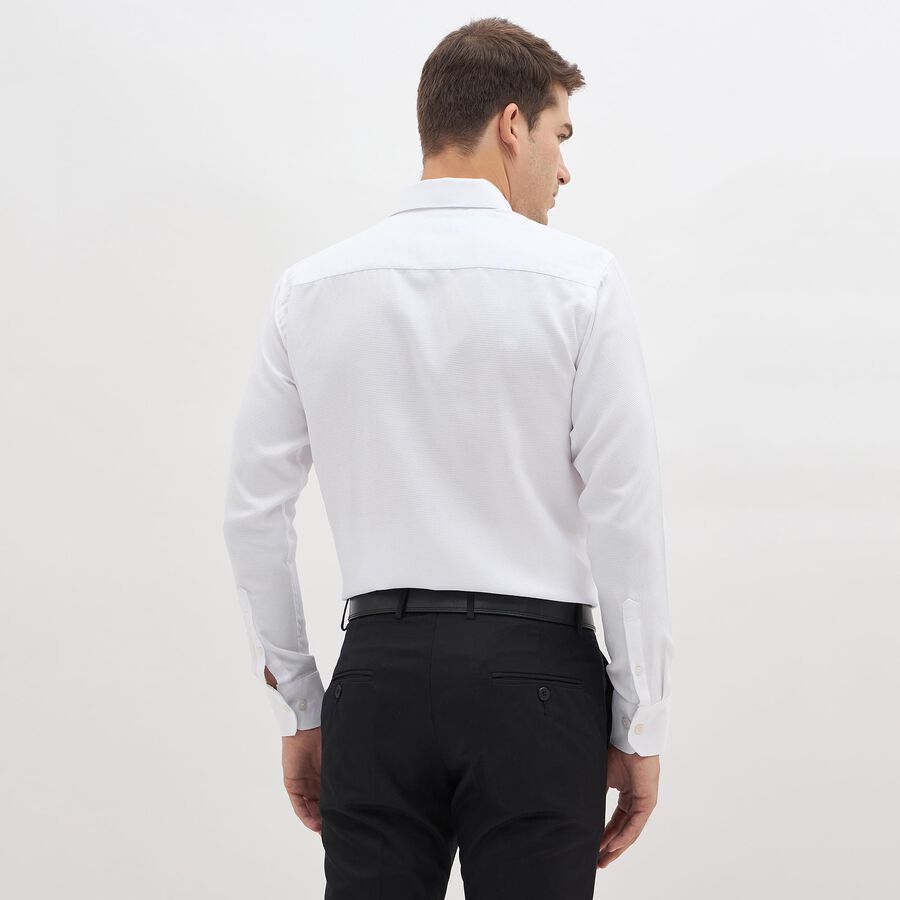 Men's Snow White Classic Formal Shirt, White, large