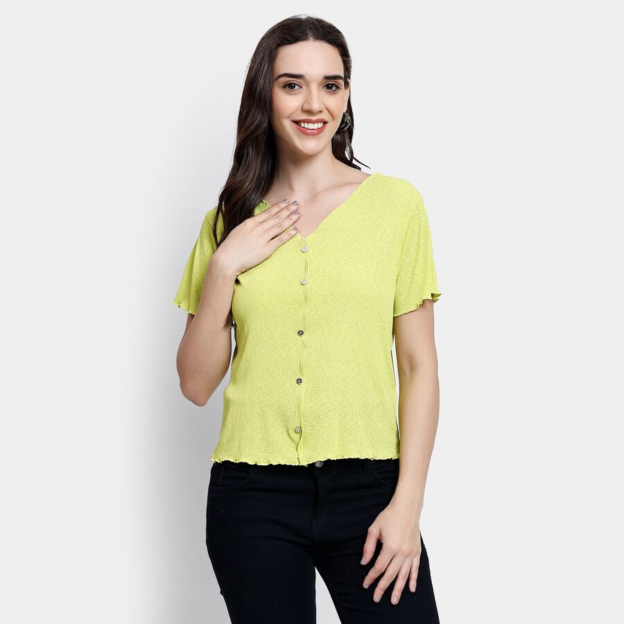 Ladies'  Crop  Top, Light Green, large image number null