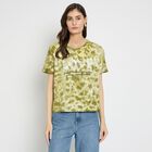 Ladies' 100% Cotton Round Neck T-Shirt , हल्का हरा, small image number null