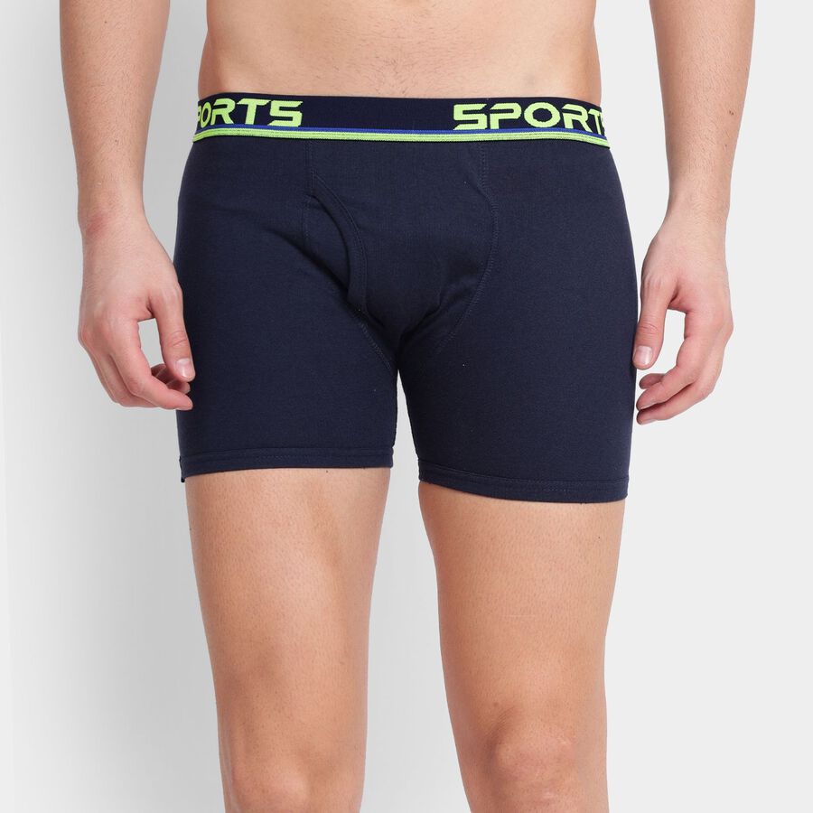 Men's Cotton Trunks, Navy Blue, large image number null