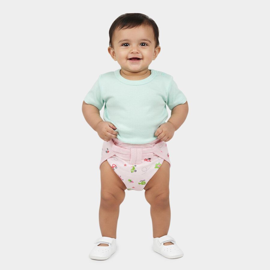 Infants Pink Printed Langot, गुलाबी, large