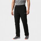 Men's Black Straight Fit Zip Pocket Track Pants, Black, small