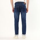 Men's Deep Indigo Blue Slim Fit Jeans, मध्यम नीला, small image number null