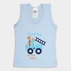 Infants' 100% Cotton Vest, Light Blue, small image number null