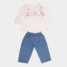 Infants Round Neck Hipster Set, Light Pink, small image number null