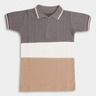 Boys' 100% Cotton Half Sleeves T-Shirt , Beige, small image number null