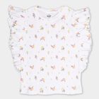 Girls' 100% Cotton T-Shirt, White, small image number null