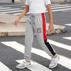 Boys Grey Jogger Graphic Winter Pyjama, मिश्रित मध्यम ग्रे, small