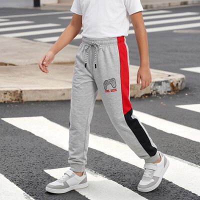 Boys Grey Jogger Graphic Winter Pyjama