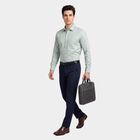 Men's Mint Green Formal Shirt, गहरा हरा, small