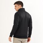 Men's Black and Grey High Neck Casual Sweatshirt, Dark Grey, small image number null
